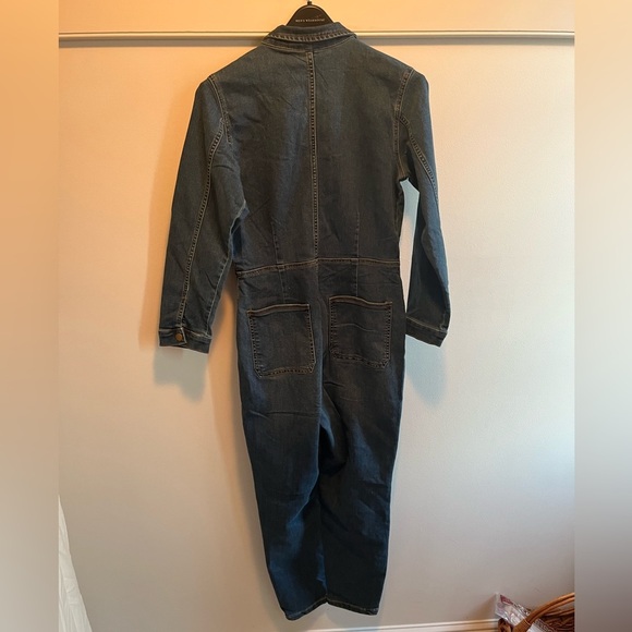 Free People Lennox Denim Skinny Utility Jumpsuit size Large NWT - Picture 13 of 16